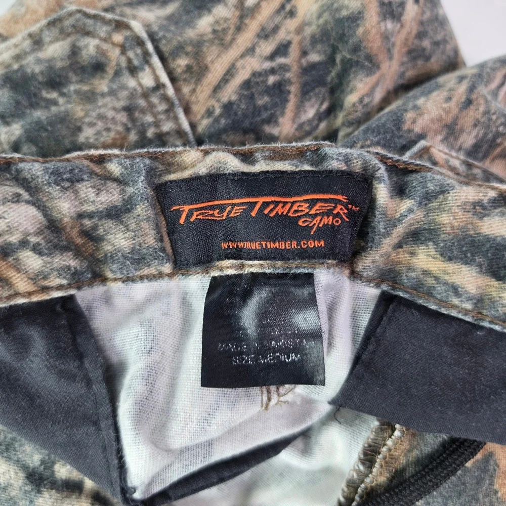 TrueTimber Camo Hunting Cargo Pants DRT Mens Medium 34x30 Missing Button